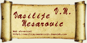 Vasilije Mesarović vizit kartica